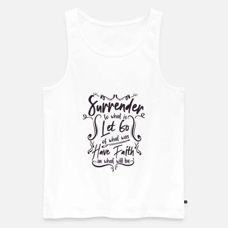 Hingabe - Loslassen - Männer Premium Bio Tank Top - Weiß