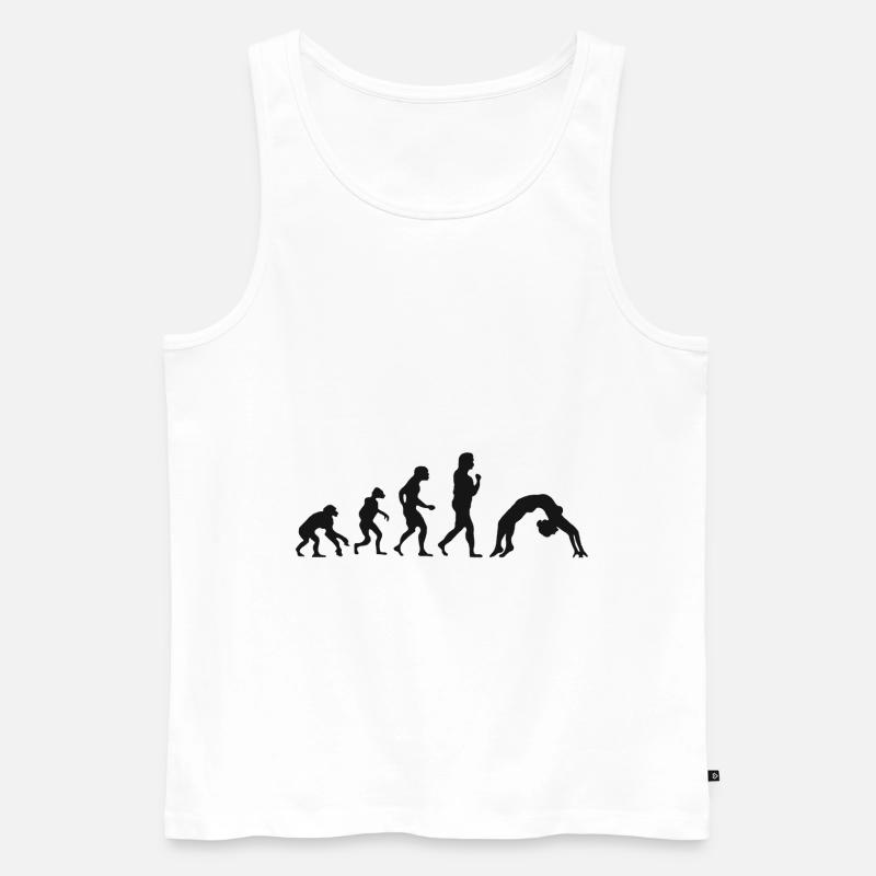 Gymnastics development dancing evolution - Men's Premium Organic Tank Top - white