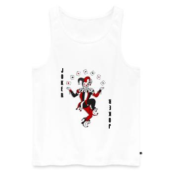 Joker Joggling Card - Débardeur bio Premium Homme - blanc - Devant - Michal (187cm)