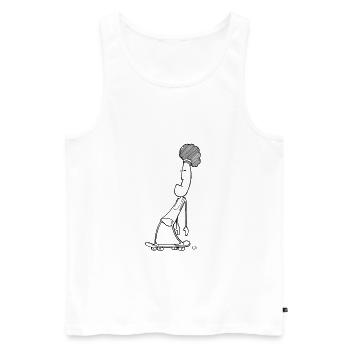 Skating Skating Skater Skate - Men's Premium Organic Tank Top - white - Front - Michal (187cm)