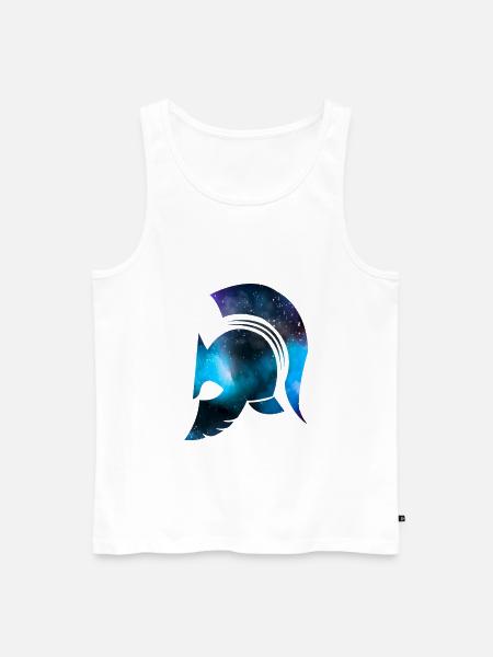 spartaner helm-Galaxy-Spartan motivation - Männer Premium Bio Tank Top - Weiß