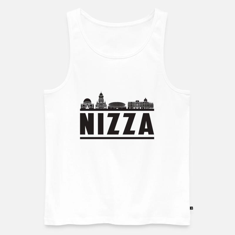 Nizza Nice Frankreich Urlaub Geburtstag Spruch - Männer Premium Bio Tank Top - Weiß