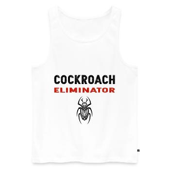Kakerlaken Reiniger - Männer Premium Bio Tank Top - Weiß - Vorne - Michal (187cm)