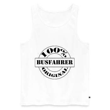 Busfahrer Original - Männer Premium Bio Tank Top - Weiß - Vorne - Michal (187cm)