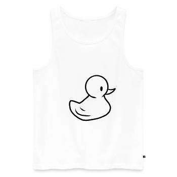 Badeente Ente Quietscheente Entchen Geschenkidee - Männer Premium Bio Tank Top - Weiß - Vorne - Michal (187cm)