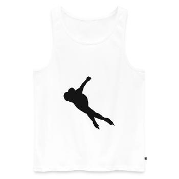 Patinage de vitesse cadeau patin à glace sports d'hiver - Débardeur bio Premium Homme - blanc - Devant - Michal (187cm)