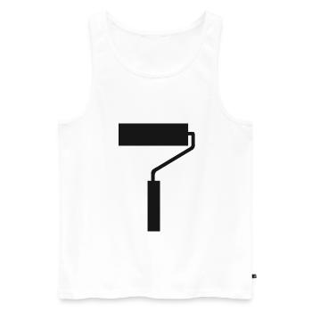 Pinsel Lackieren Pinseln Malen Maler Lackierer - Männer Premium Bio Tank Top - Weiß - Vorne - Michal (187cm)