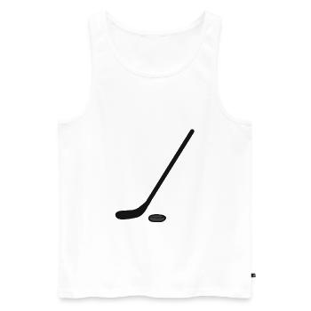 Sports d’hiver Ice Hockey cadeau Sport Hockey hockey - Débardeur bio Premium Homme - blanc - Devant - Michal (187cm)
