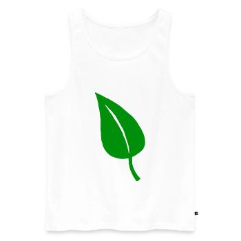 Feuilles jardin nature vert jardinage bio feuille verte - Débardeur bio Premium Homme - blanc - Devant - AI Model Male 178 light (178cm)