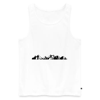 Berg Bergsteigen Landschaft Gebirge Berge Wandern - Men's Premium Organic Tank Top - white - Front - AI Model Male 178 light (178cm)