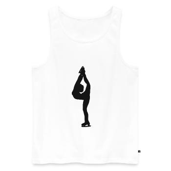 Schlittschuh Eislauf Eiskunstlauf Eiskunstlaufen - Männer Premium Bio Tank Top - Weiß - Vorne - Michal (187cm)