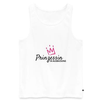 Prinzessin in Ausbildung mit Krone - Männer Premium Bio Tank Top - Weiß - Vorne - Michal (187cm)