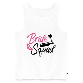 Bride Squat Hochzeit Brautjungfer Beste Freundin - Männer Premium Bio Tank Top - Weiß - Vorne - Michal (187cm)
