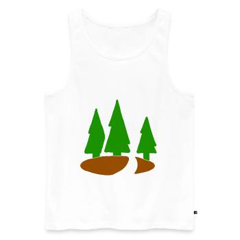 Nadelbaum Weihnachtsbaum Tannenbaum Wald Tanne - Männer Premium Bio Tank Top - Weiß - Vorne - Michal (187cm)