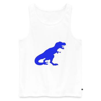 Dino T-Rex Kind Dinosaurier Kinder Tyrannosaurus - Männer Premium Bio Tank Top - Weiß - Vorne - Michal (187cm)