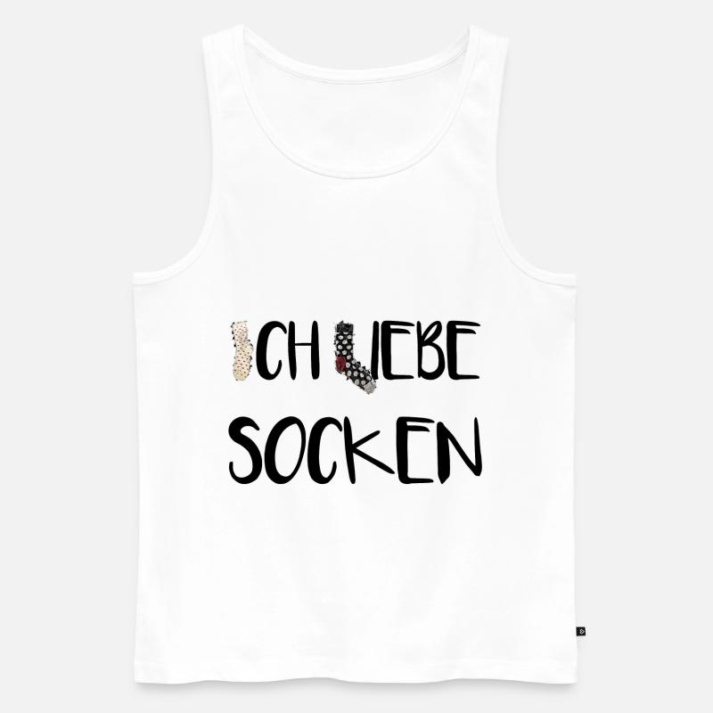 Ich liebe Socken! - Männer Premium Bio Tank Top - Weiß