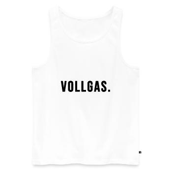 Vollgas - Männer Premium Bio Tank Top - Weiß - Vorne - Michal (187cm)