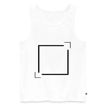 Lines Frame with Corners Decoration Gift - Men's Premium Organic Tank Top - white - Front - AI Model Male 178 light (178cm)