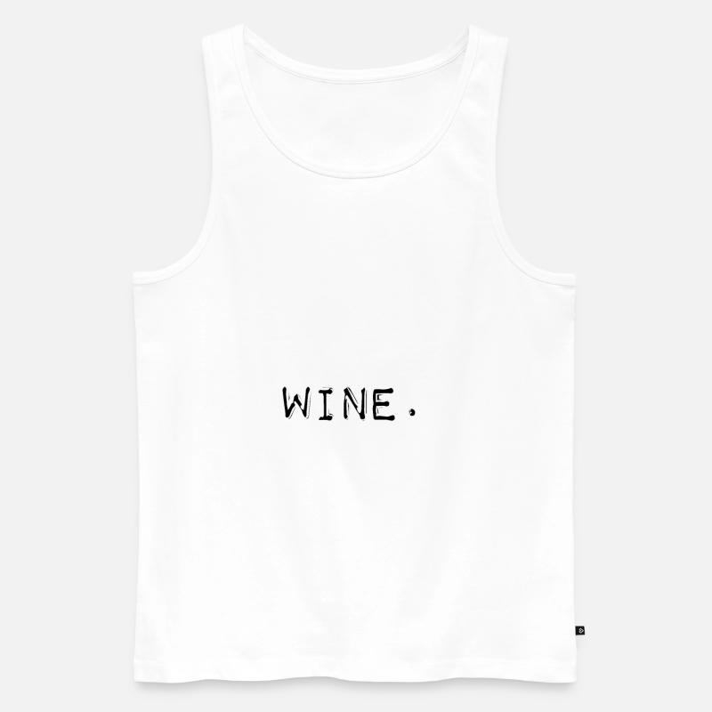Wein-Word-Label-Maker-Stil - Männer Premium Bio Tank Top - Weiß