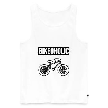Conception de vélo, vélo et sport. Bike Love - Débardeur bio Premium Homme - blanc - Devant - Michal (187cm)