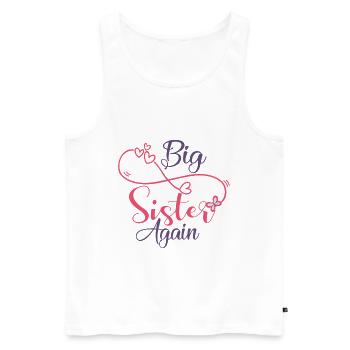 I will be big brother sister baby big again - Men's Premium Organic Tank Top - white - Front - AI Model Male 178 light (178cm)