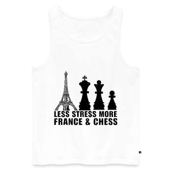 Paris Frankreich Eiffelturm Turm Schach Brettspiel - Männer Premium Bio Tank Top - Weiß - Vorne - AI Model Male 178 light (178cm)