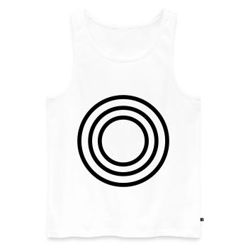 Kreis Symbole Zeichen - Männer Premium Bio Tank Top - Weiß - Vorne - Michal (187cm)