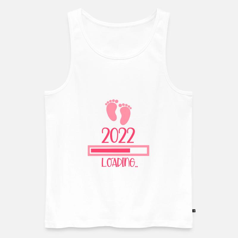Baby 2022 loading - Männer Premium Bio Tank Top - Weiß