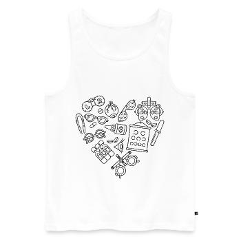 Optometrist optician ophthalmologist heart - Men's Premium Organic Tank Top - white - Front - Michal (187cm)