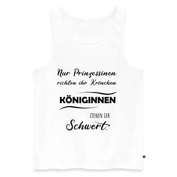 FRAU LADY KÄMPFERIN MUT TAPFER TEAM GEWINNER SIEG - Männer Premium Bio Tank Top - Weiß - Vorne - Michal (187cm)