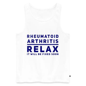 Drôle de médecins sort arthrite cadeau - Débardeur bio Premium Homme - blanc - Devant - Michal (187cm)