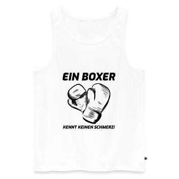 Boxen Boxer Boxhandschuhe Boxing Geschenk Spruch - Männer Premium Bio Tank Top - Weiß - Vorne - AI Model Male 178 light (178cm)