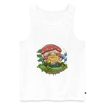 A Piece of Cottagecore - Men's Premium Organic Tank Top - white - Front - Michal (187cm)