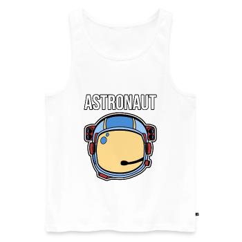 Astronaut - Men's Premium Organic Tank Top - white - Front - Michal (187cm)