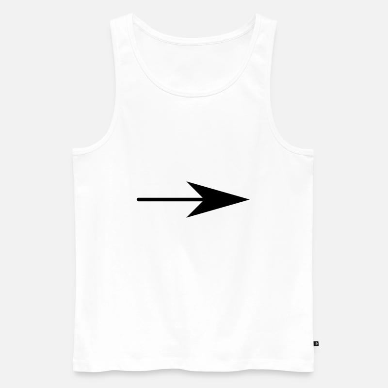 Pfeil nach rechts - Männer Premium Bio Tank Top - Weiß