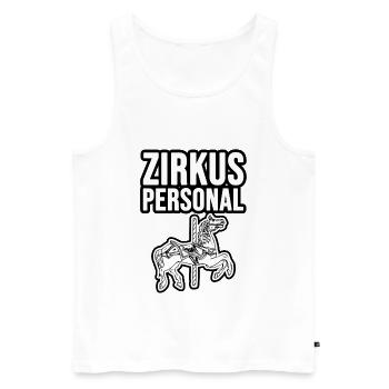 Zirkus Personal - Männer Premium Bio Tank Top - Weiß - Vorne - Michal (187cm)