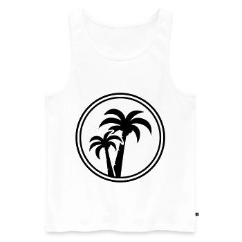 symbole de la paume - Débardeur bio Premium Homme - blanc - Devant - Michal (187cm)