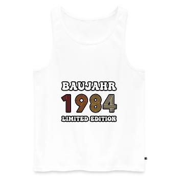 BAUJAHR 1984 - Männer Premium Bio Tank Top - Weiß - Vorne - Michal (187cm)