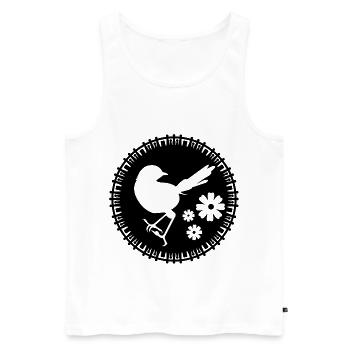 Vogel - Naturschutz Tierfreund - Männer Premium Bio Tank Top - Weiß - Vorne - Michal (187cm)