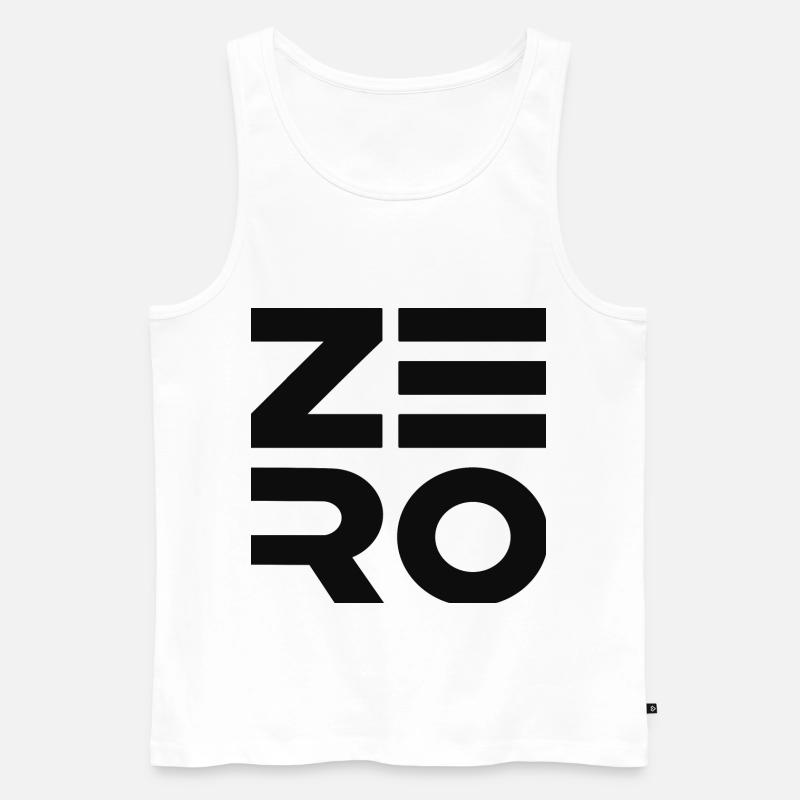 Zero - Männer Premium Bio Tank Top - Weiß