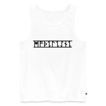 Madeleine - Männer Premium Bio Tank Top - Weiß - Vorne - AI Model Male 178 light (178cm)