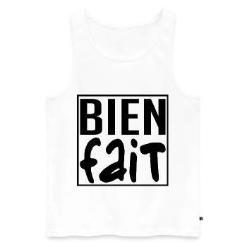 Bien fait - Débardeur bio Premium Homme - blanc - Devant - Michal (187cm)