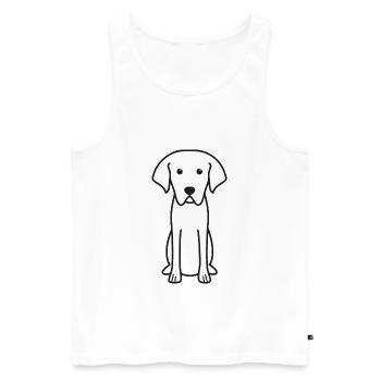 Cao De Castro Laboreiro Hund Cartoon Kawaii Illustr - Männer Premium Bio Tank Top - Weiß - Vorne - Michal (187cm)