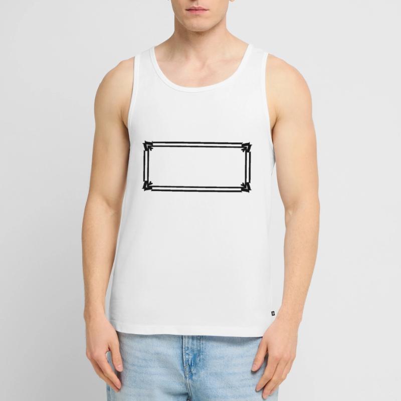 Rectangular frame with ornaments Men's Premium Organic Tank Top