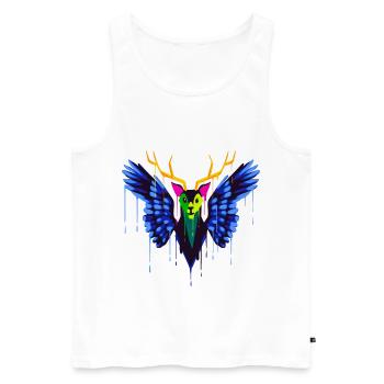 A Beautiful and Fun Peryton Bat Design - Men's Premium Organic Tank Top - white - Front - AI Model Male 178 light (178cm)