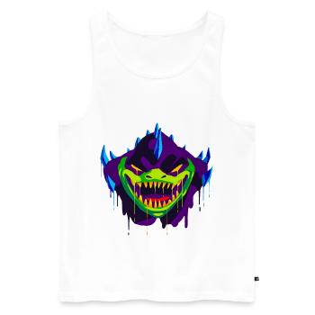 A Beautiful and Fun Slaadi Dragon Design - Men's Premium Organic Tank Top - white - Front - AI Model Male 178 light (178cm)