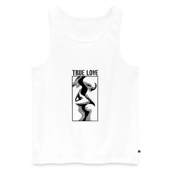 Wahre Liebe - Männer Premium Bio Tank Top - Weiß - Vorne - AI Model Male 178 light (178cm)