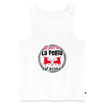Le jour de la Féria est arrivé ! - Débardeur bio Premium Homme - blanc - Devant - Michal (187cm)