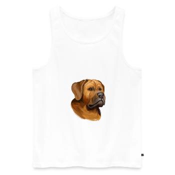 Tosa Hund Aquarell Farbe Illustration - Männer Premium Bio Tank Top - Weiß - Vorne - Michal (187cm)
