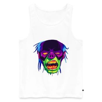 A Beautiful and Creepy Zombie Design - Men's Premium Organic Tank Top - white - Front - Michal (187cm)